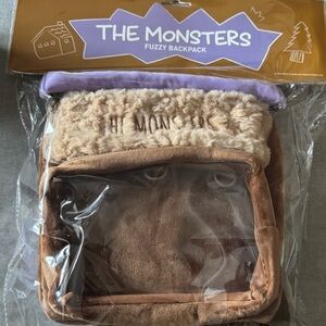 The Monsters Kids Fuzzy Backpack - Brown NEW IN PACKAGE PopMart Labubu